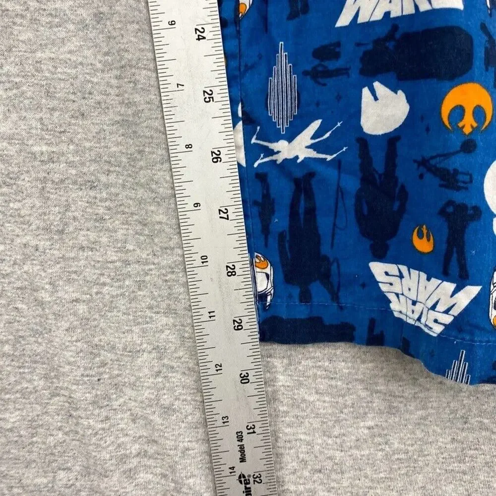 Disney Pajama Bottoms Mens Small Blue Star Wars Drawstring Loungewear Pants - Picture 9 of 11